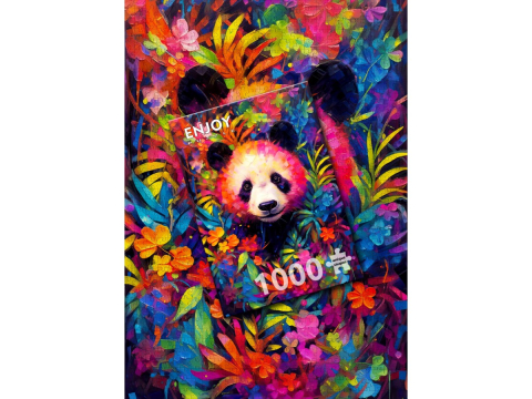 Puzzle 1000 piese Enjoy – Playful Panda Cub [3]