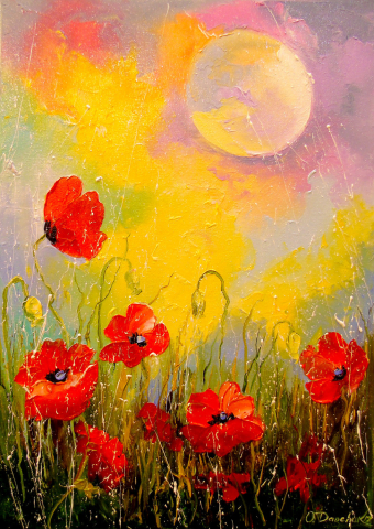 Puzzle 1000 piese Enjoy – Poppies in the Moonlight [1]