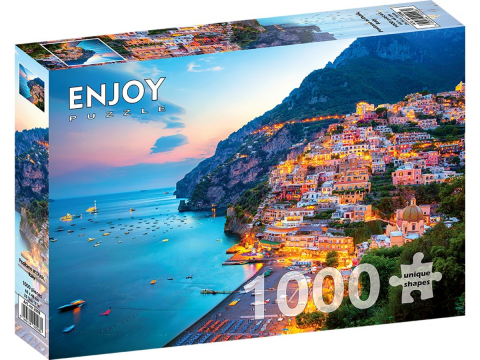 Puzzle 1000 piese - Puzzle 1000 piese Enjoy – Positano at Dusk, Italy