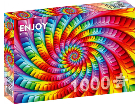 Puzzle 1000 piese - Puzzle 1000 piese Enjoy – Psychedelic Rainbow Spiral