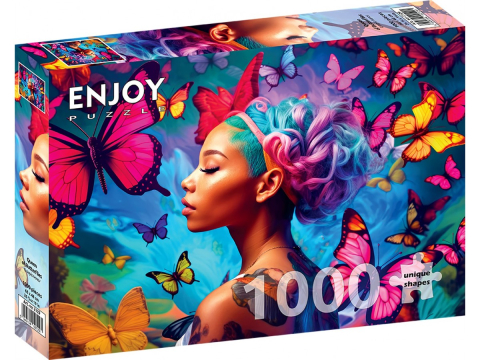 Puzzle - Puzzle 1000 piese ENJOY – Queen of Butterflies