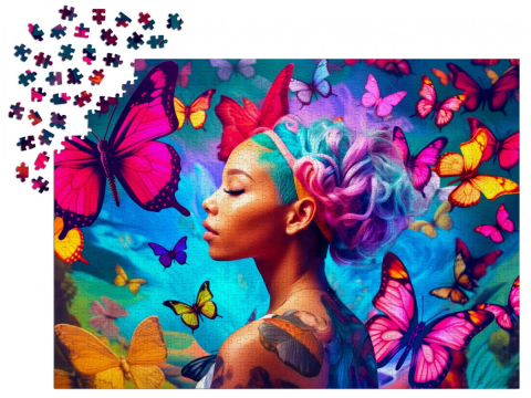 Puzzle 1000 piese ENJOY – Queen of Butterflies [2]