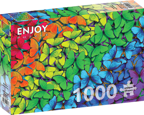 Puzzle 1000 piese - Puzzle 1000 piese Enjoy – Rainbow Butterflies