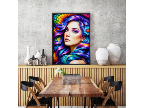 Puzzle 1000 piese Enjoy – Rainbow Flower Portrait [5]