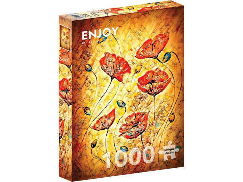Puzzle - Puzzle 1000 piese Enjoy – Red Poppies Painting