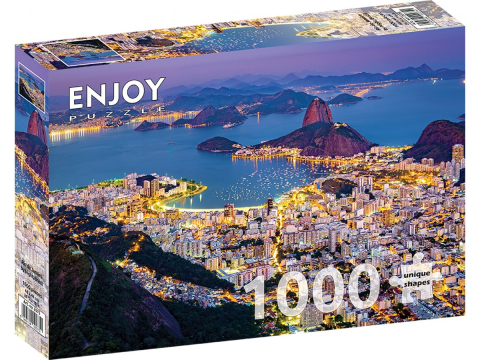 Puzzle - Puzzle 1000 piese Enjoy – Rio de Janeiro by Night, Brazil