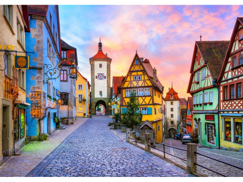 Puzzle 1000 piese Enjoy – Rothenburg Old Town, Germany [1]