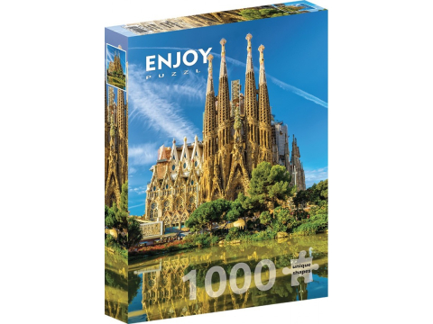 Puzzle - Puzzle 1000 piese Enjoy – Sagrada Familia Basilica, Barcelona