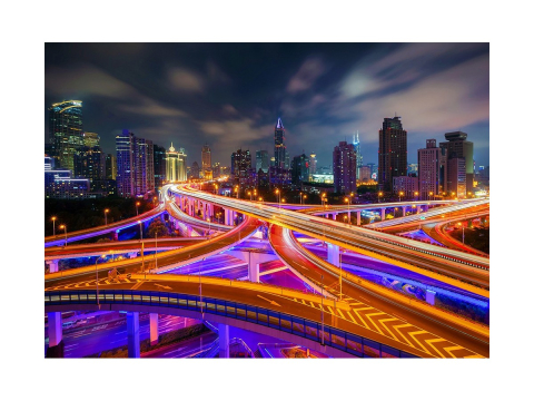 Puzzle 1000 piese Enjoy – Shanghai Downtown at Night [1]