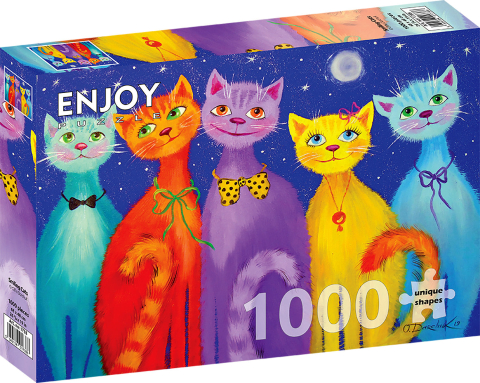 Puzzle - Puzzle 1000 piese Enjoy – Smiling Cats