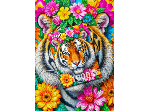 Puzzle 1000 piese Enjoy – Stripes and Blooms [2]