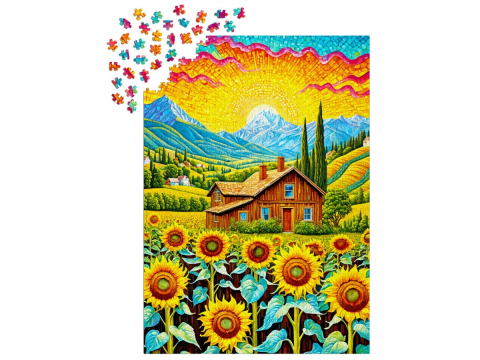 Puzzle 1000 piese Enjoy – Sunflower House [2]