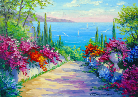 Puzzle 1000 piese Enjoy – Sunny Road to the Sea [1]