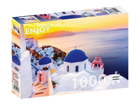 Puzzle - Puzzle 1000 piese Enjoy – Sunrise over Santorini, Greece