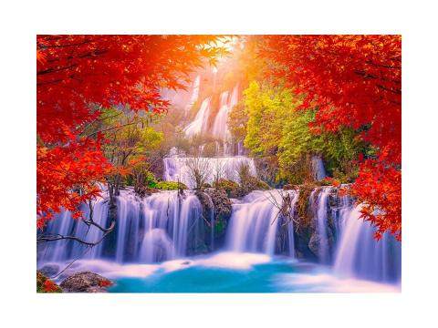 Puzzle 1000 piese Enjoy – Thee Lor Su Waterfall in Autumn, Thailand [1]