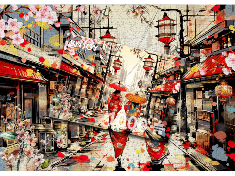 Puzzle 1000 piese Enjoy – Tokyo Stroll [3]