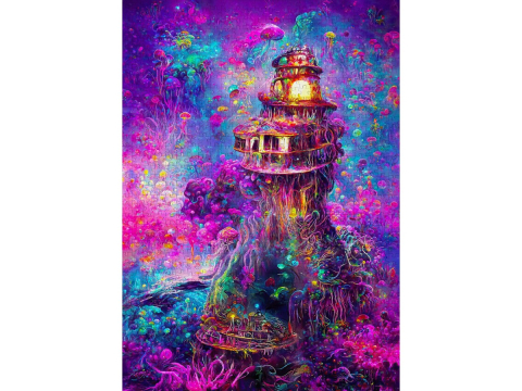 Puzzle 1000 piese Enjoy – Underwater Lighthouse [1]