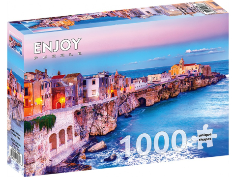 Puzzle 1000 piese - Puzzle 1000 piese Enjoy – Vieste on the Rocks, Italy