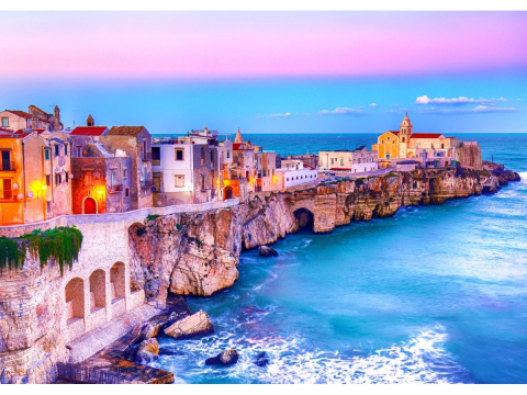 Puzzle 1000 piese Enjoy – Vieste on the Rocks, Italy [1]