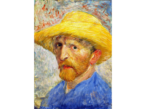 Puzzle 1000 piese Enjoy – Vincent van Gogh: Self-Portrait with a Straw Hat [1]