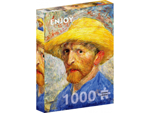 Puzzle - Puzzle 1000 piese Enjoy – Vincent van Gogh: Self-Portrait with a Straw Hat