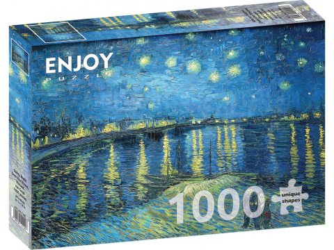 Puzzle 1000 piese - Puzzle 1000 piese Enjoy – Vincent van Gogh: Starry Night Over the Rhone