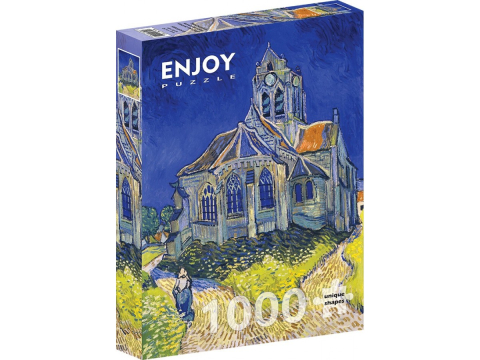 Puzzle - Puzzle 1000 piese Enjoy – Vincent van Gogh: The Church in Auvers-sur-Oise