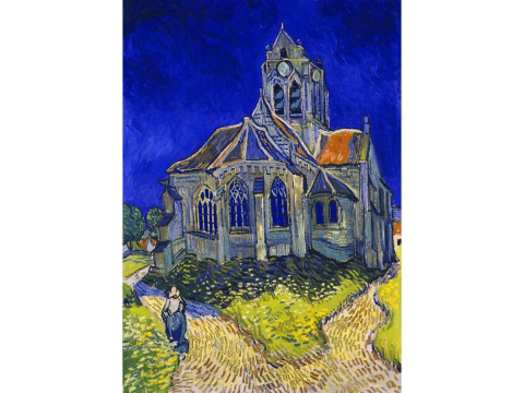 Puzzle 1000 piese Enjoy – Vincent van Gogh: The Church in Auvers-sur-Oise [1]