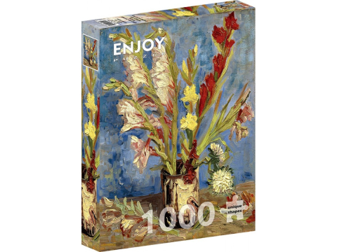 Puzzle - Puzzle 1000 piese Enjoy – Vincent van Gogh: Vase with Gladioli and Chinese Asters
