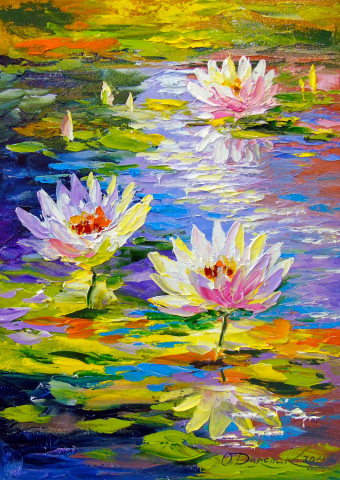 Puzzle 1000 piese Enjoy – Water Lilies in the Pond [1]