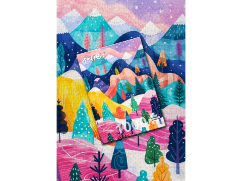 Puzzle 1000 piese Enjoy – Winter’s Palette [3]