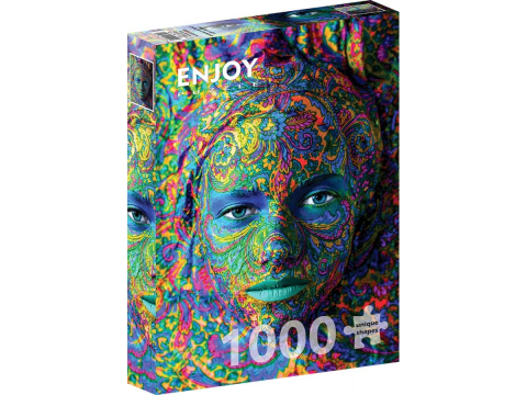 Puzzle - Puzzle 1000 piese Enjoy – Woman with Color Art Makeup