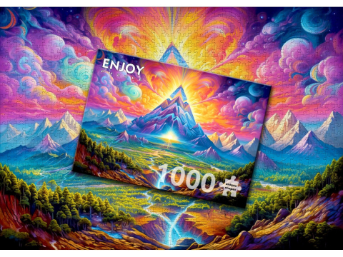 Puzzle 1000 piese Enjoy – Woodland Pyramids [3]