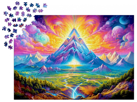 Puzzle 1000 piese Enjoy – Woodland Pyramids [2]