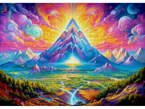 Puzzle 1000 piese Enjoy – Woodland Pyramids [1]