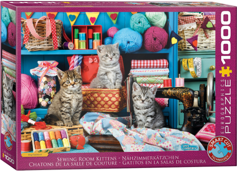 Noutati - Puzzle 1000 piese Eurographics Kittens in the Sewing Room