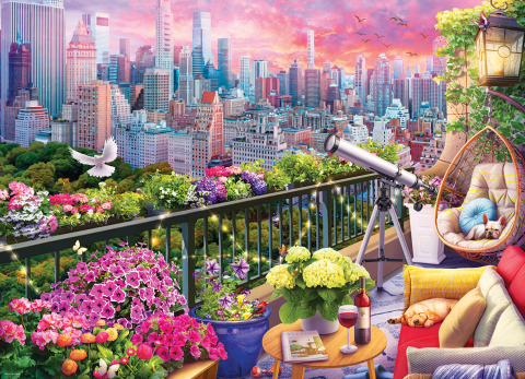 Puzzle 1000 piese Eurographics New York Rooftop Garden [1]