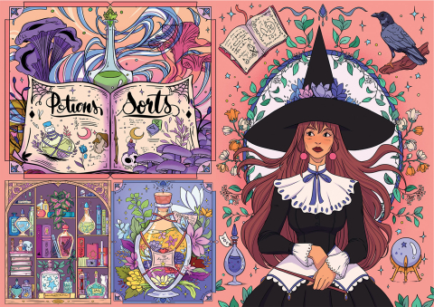 Puzzle 1000 piese Hachette L'Atelier des Sortileges [1]