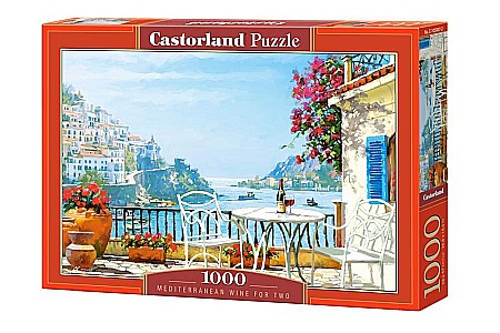 Puzzle 1000 piese - Puzzle 1000 piese Mediterranean Wine for Two Castorland 105007