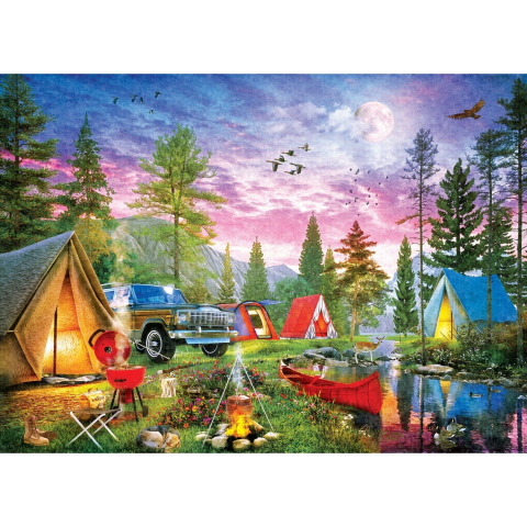 Puzzle 1000 piese Mossy Oak River Camp Twilight [1]