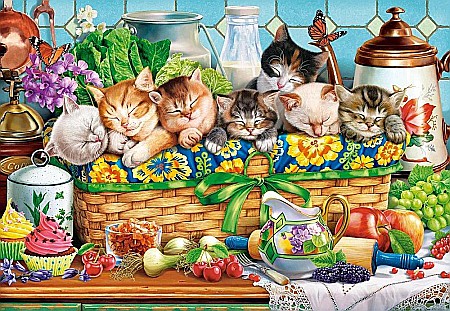 Puzzle 1000 piese Napping Kittens 105069 Castorland [1]