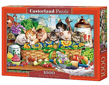Puzzle 1000 piese - Puzzle 1000 piese Napping Kittens 105069 Castorland