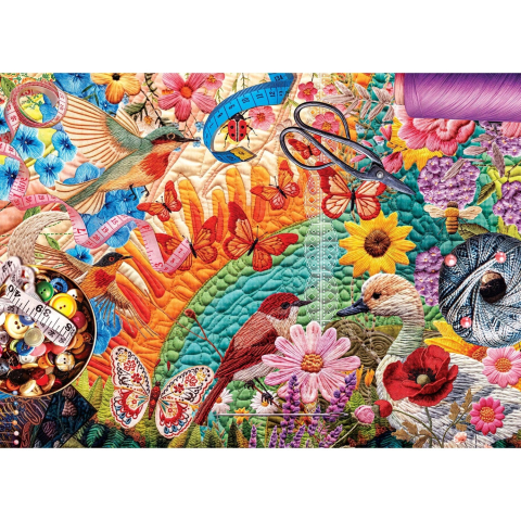 Puzzle 1000 piese Quilted Flight of Creativity [1]