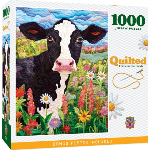 Puzzle 1000 piese - Puzzle 1000 piese Quilted Frolic in the Fields