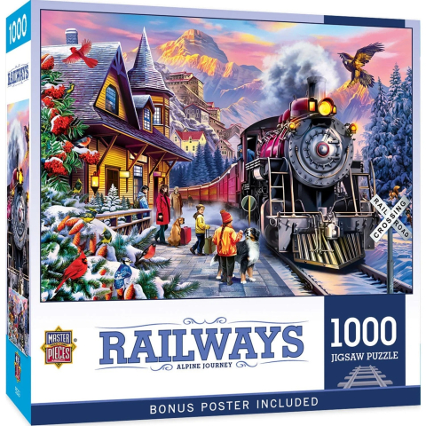 Puzzle 1000 piese - Puzzle 1000 piese Railways Alpine Journey