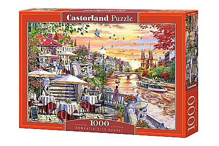Puzzle 1000 piese - Puzzle 1000 piese Romantic City Sunset 104956 Castorland