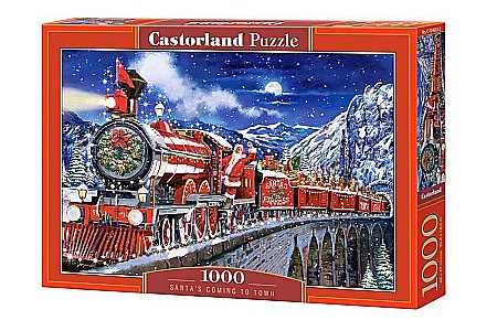 Puzzle 1000 piese - Puzzle 1000 piese Santas Coming to Town 104833 Castorland