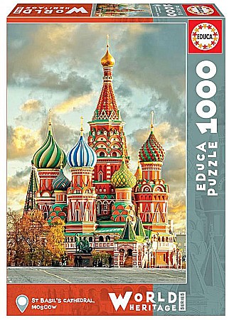 Puzzle 1000 piese - Puzzle 1000 piese St Basils Cathedral, Moscow 17998