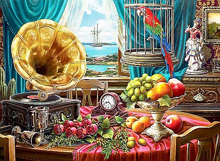 Puzzle 1000 piese Still Life with Fruit 1085 Anatolian [1]