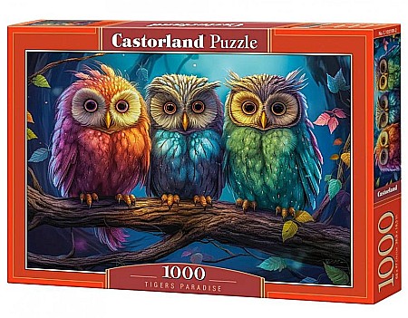 Puzzle 1000 piese - Puzzle 1000 piese Three Little Owls Castorland 105175
